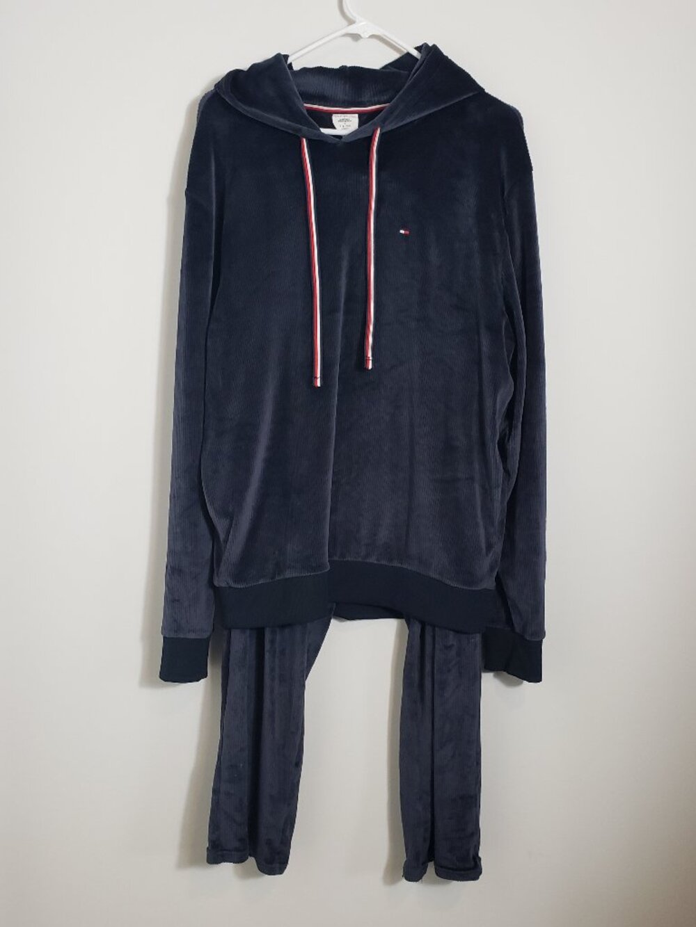 Tommy Hilfiger Velour Lounge Sleepwear Set Casual Hip Cozy Separates Ladies Med